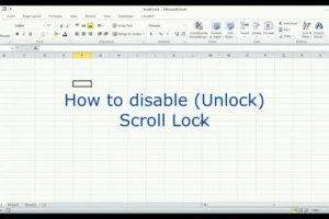 How to Disable Scroll Lock in Excel on a Dell Laptop